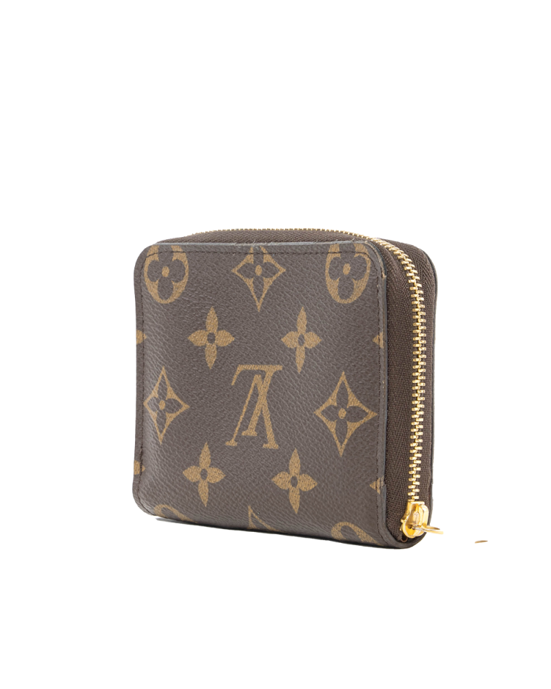 LV ZIPPING WALLET SHORT BROWN MONOGRAM CANVAS GHW RA5210 5145