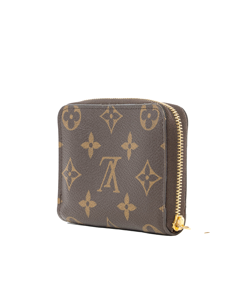 LV ZIPPING WALLET SHORT BROWN MONOGRAM CANVAS GHW RA5210 5145