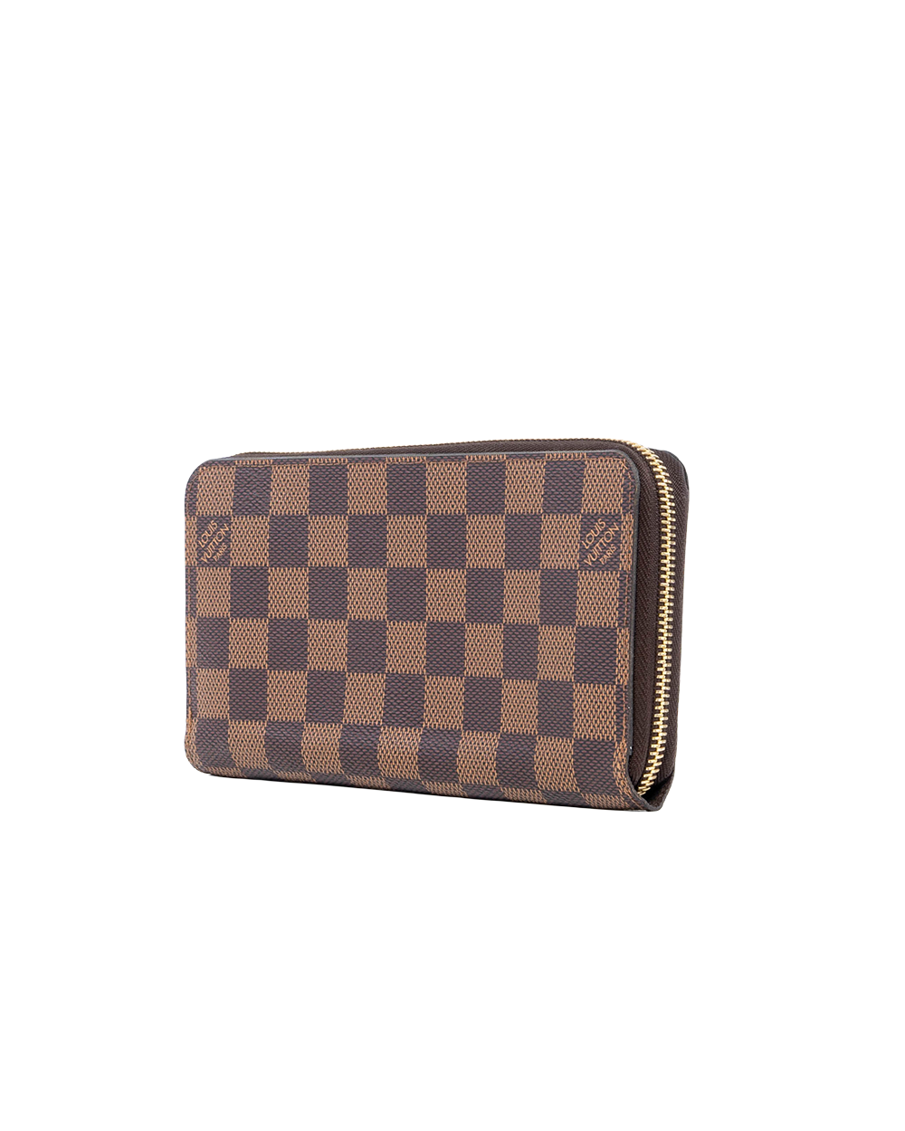 LV ZIPPY WALLET LONG BROWN DAMIER CANVAS GHW GI1220 03588