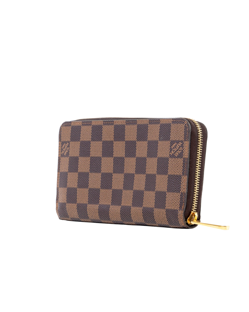 LV ZIPPY WALLET LONG BROWN DAMIER CANVAS GHW GI1220 03589