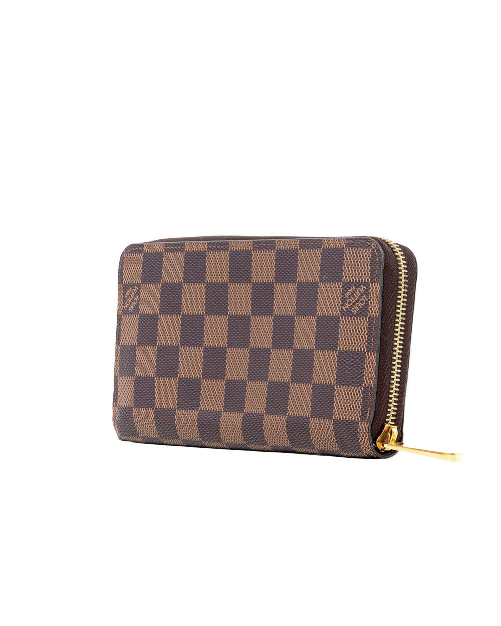 LV ZIPPY WALLET LONG BROWN DAMIER CANVAS GHW GI1220 03589