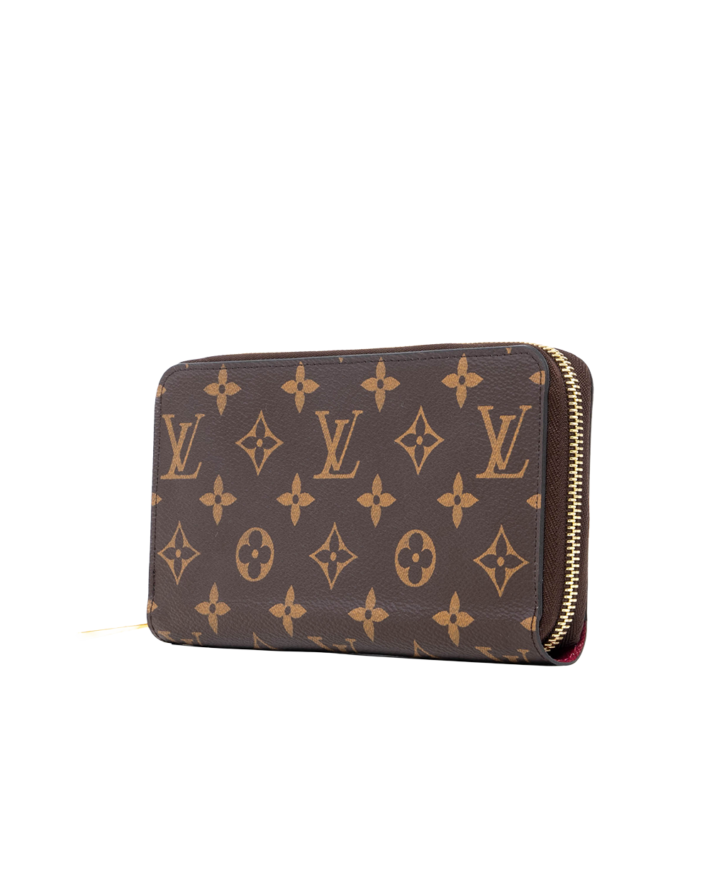 LV ZIPPY WALLET LONG BROWN RED MONOGRAM CANVAS GHW CA1159 03744