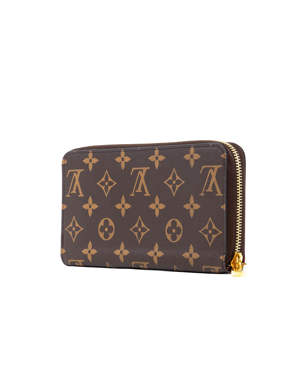 LV ZIPPY WALLET LONG BROWN RED MONOGRAM CANVAS GHW CA1159 03745