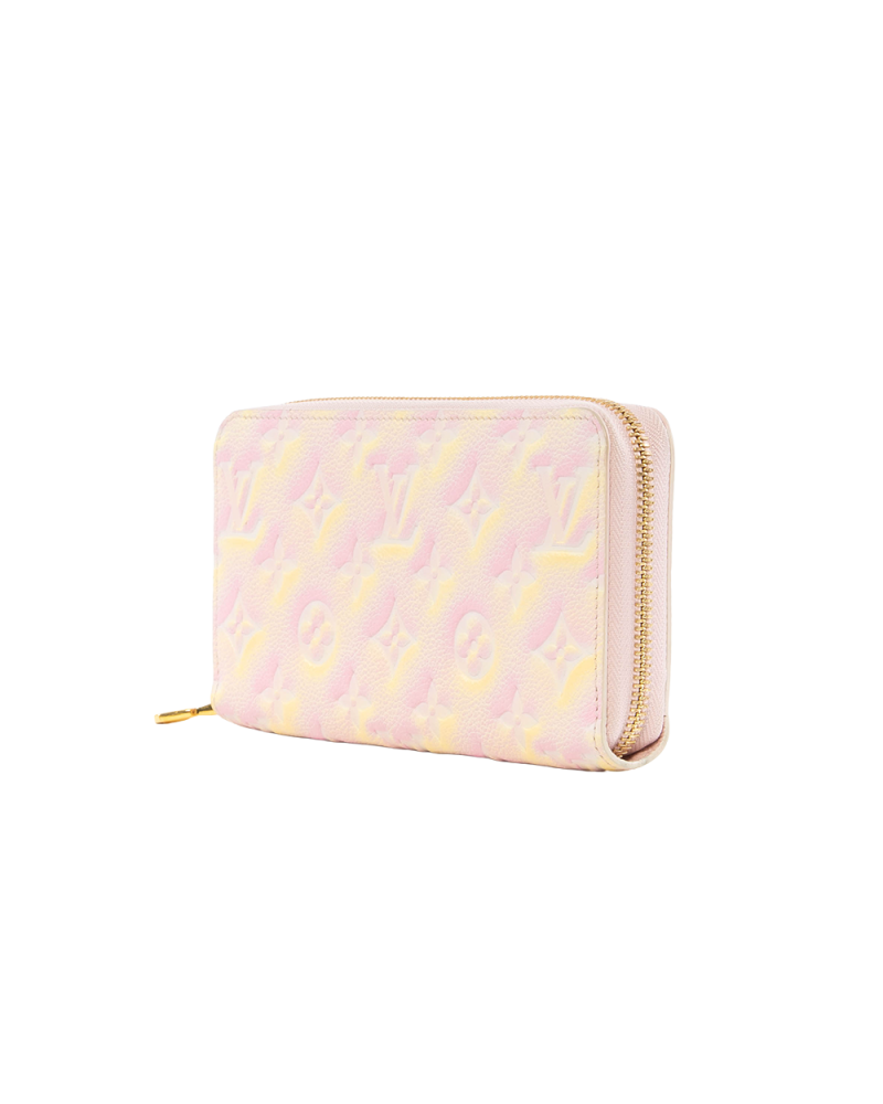 LV ZIPPY WALLET LONG PINK YELLOW STARDUST EMPREINTE GHW MICROCHIP 5054