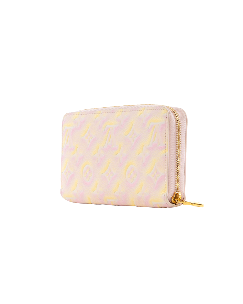 LV ZIPPY WALLET LONG PINK YELLOW STARDUST EMPREINTE GHW MICROCHIP 5055