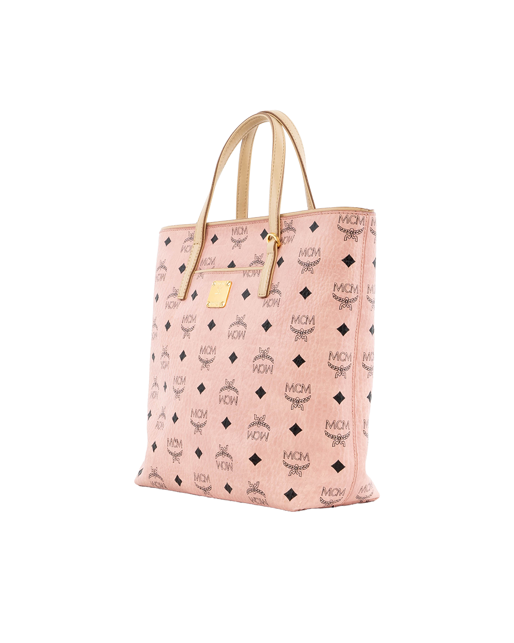 MCM ANYA TOTE BAG MEDIUM PINK CANVAS GHW MWP9AVI77PZ001 0107