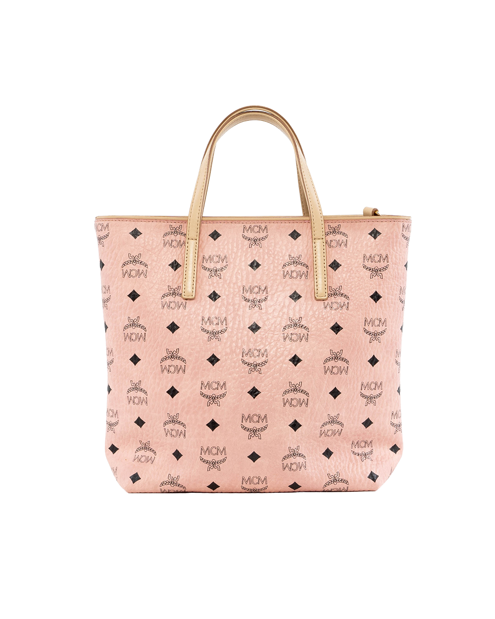 MCM ANYA TOTE BAG MEDIUM PINK CANVAS GHW MWP9AVI77PZ001 0110