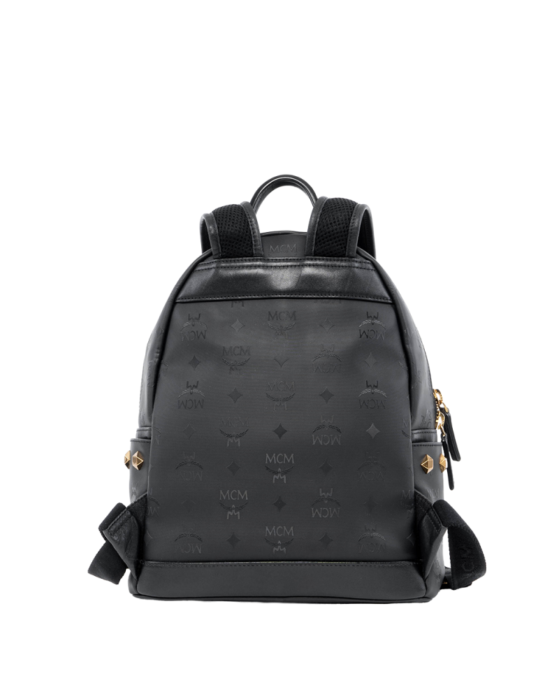 MCM BACKPACK BLACK CANVAS GHW MMK6SVH44BK001 02266