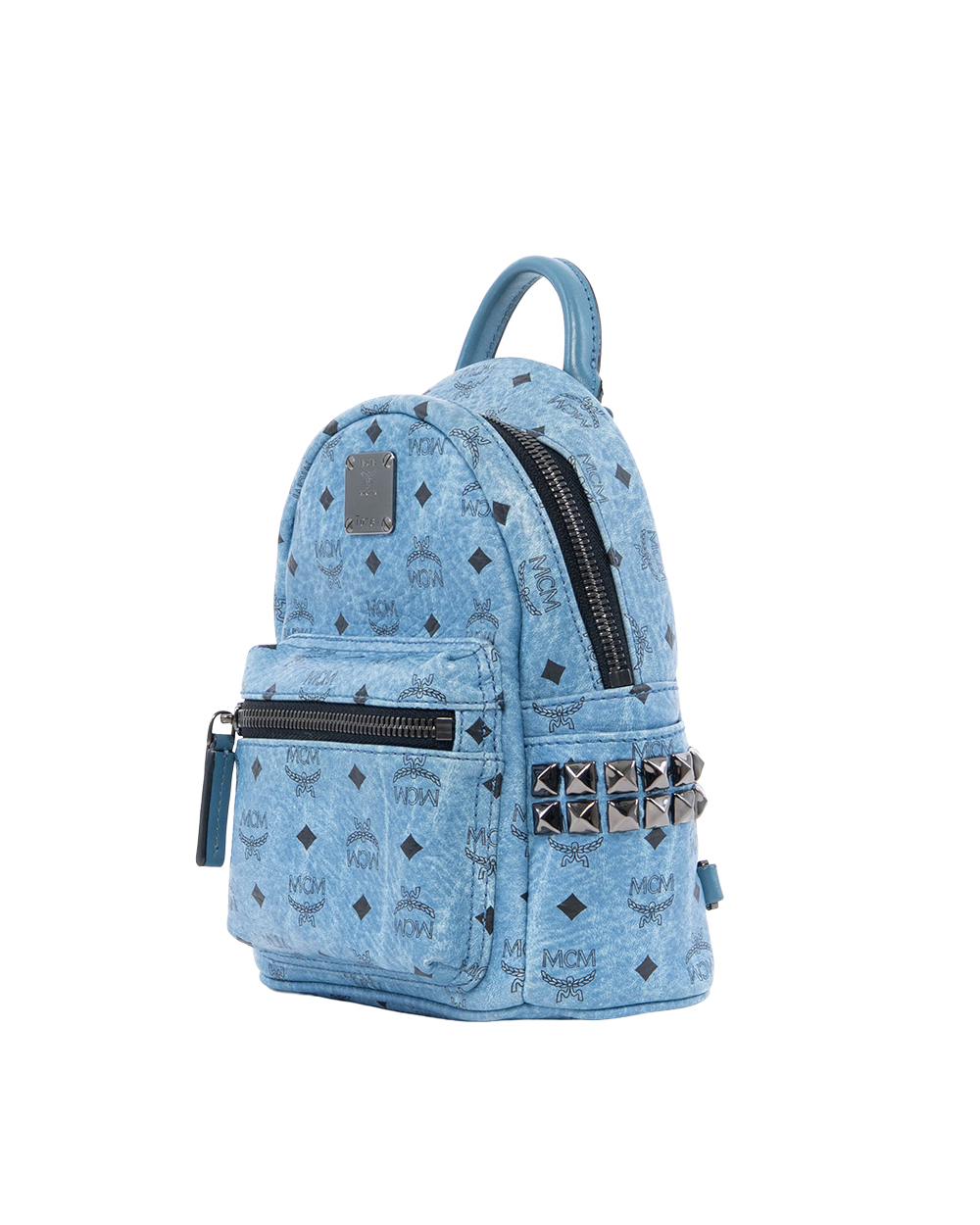 MCM BACKPACK MINI BLUE CANVAS SHW MMK5SVE92LE001 0058