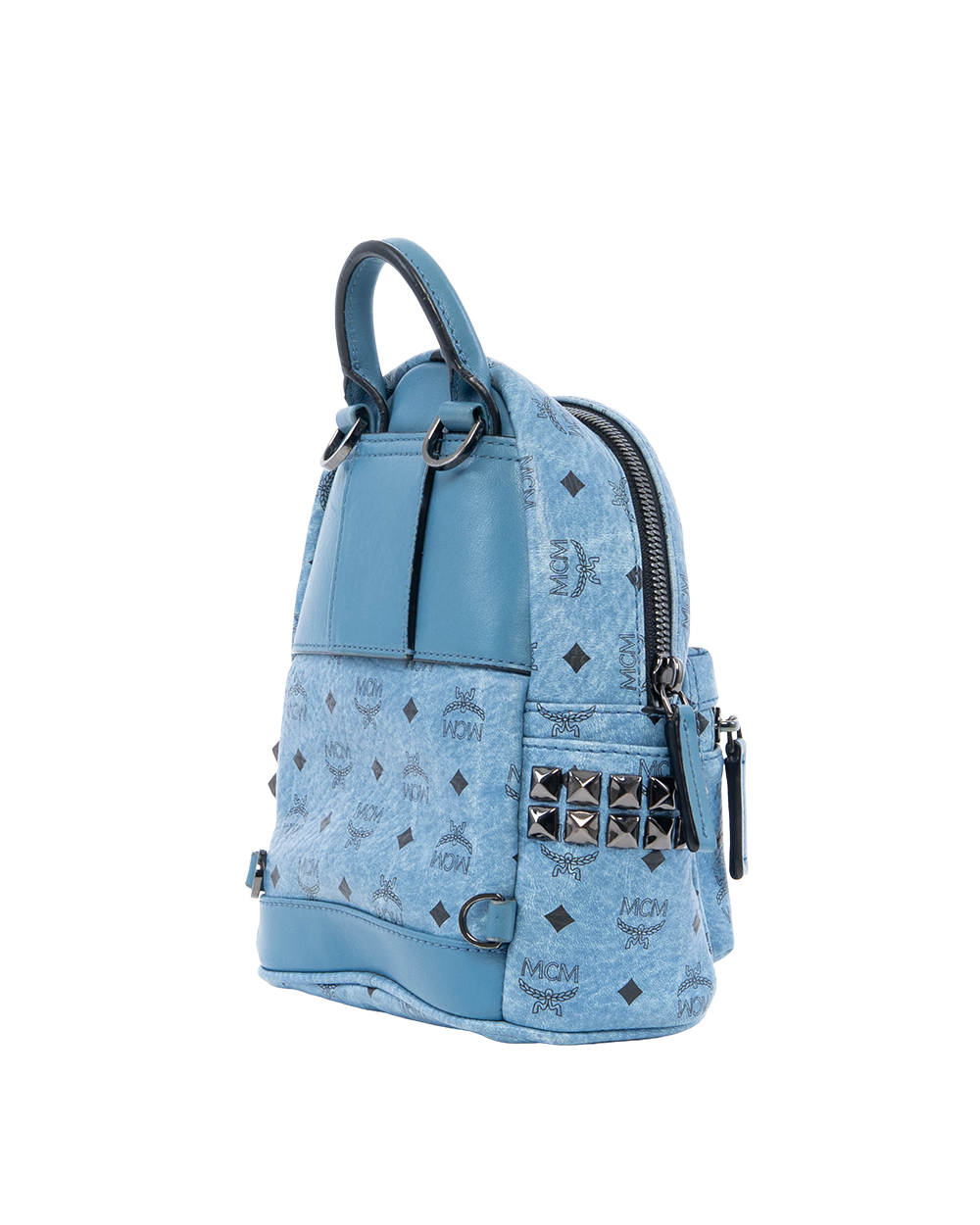 MCM BACKPACK MINI BLUE CANVAS SHW MMK5SVE92LE001 0059