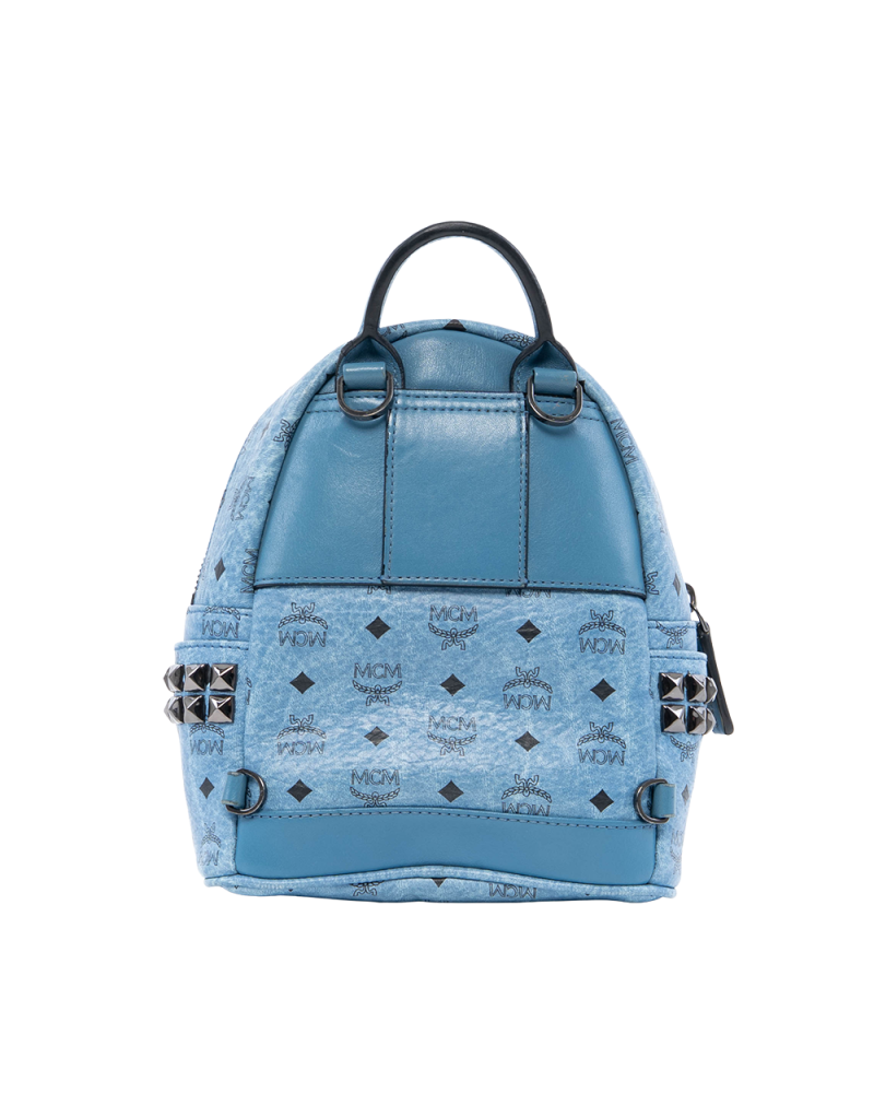 MCM BACKPACK MINI BLUE CANVAS SHW MMK5SVE92LE001 0060