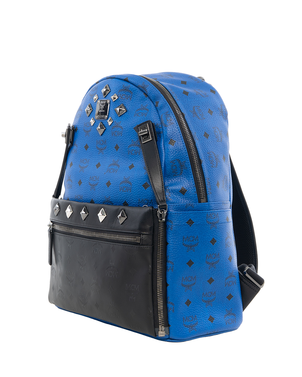 MCM BACKPACK ROCKSTUD LARGE BLUE BLACK SHW MMK5AXL69LM001 6914
