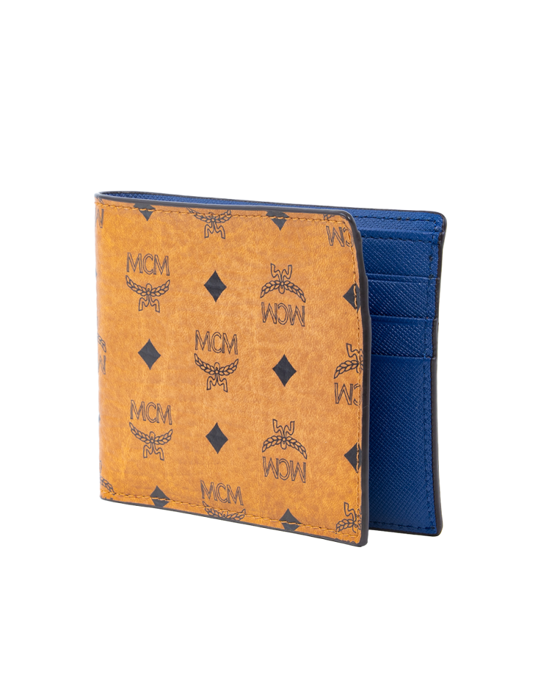 MCM BI FOLD WALLET SHORT BROWN CANVAS 10141408 0250