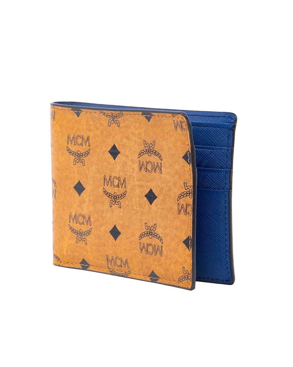 MCM BI FOLD WALLET SHORT BROWN CANVAS 10141408 0250