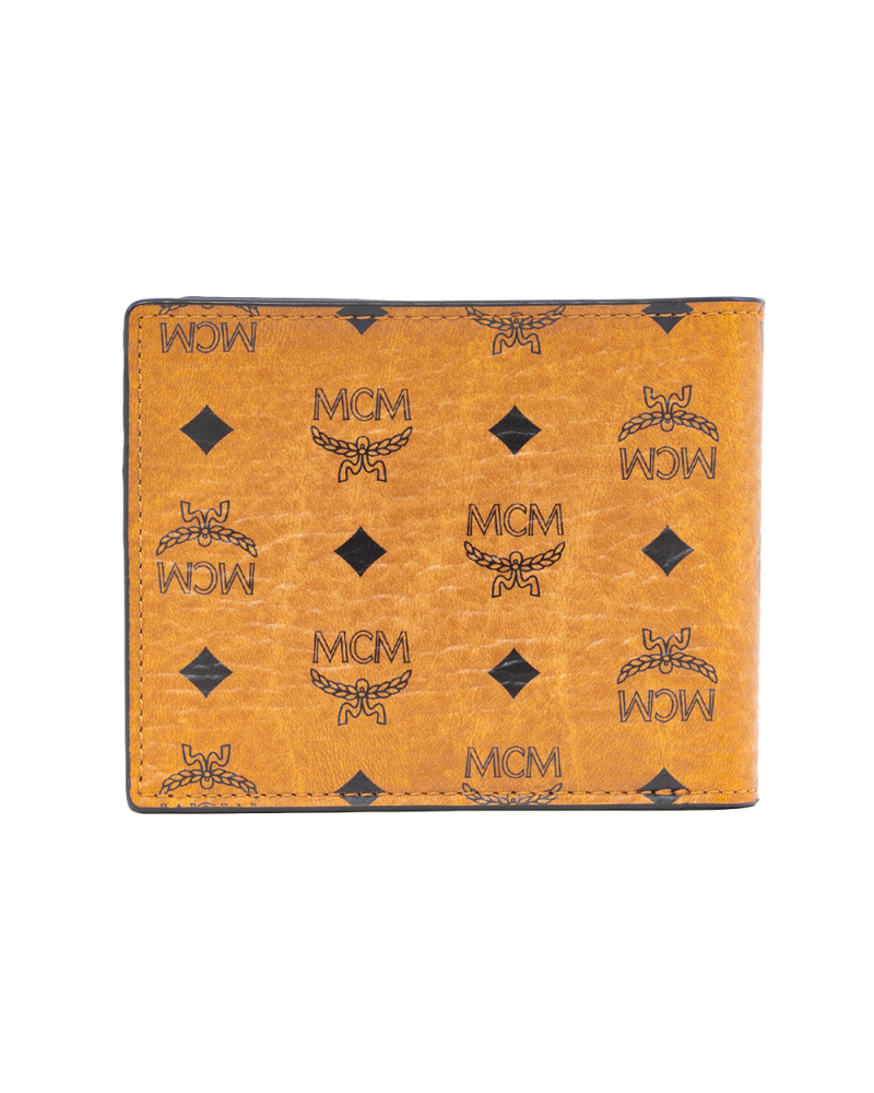 MCM BI FOLD WALLET SHORT BROWN CANVAS 10141408 0252