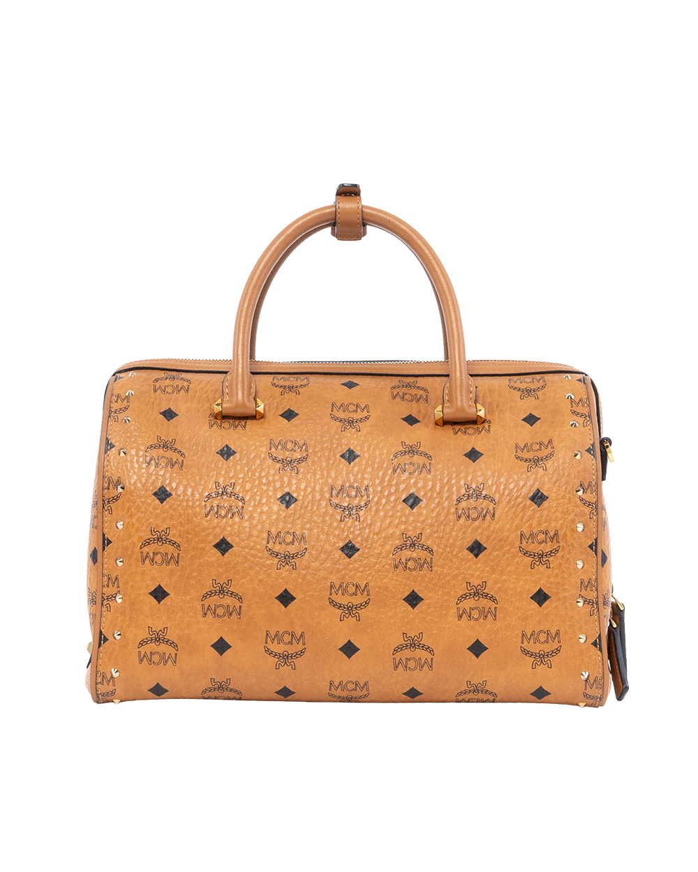 MCM BOSTON LIMITED BROWN CANVAS GHW 0533