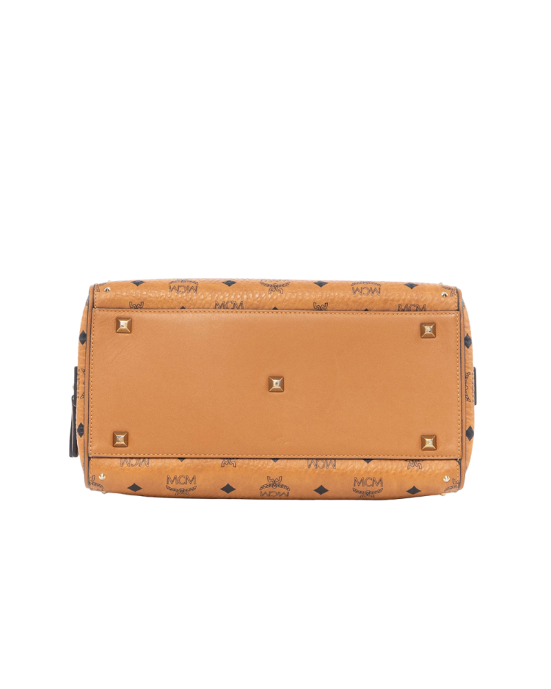 MCM BOSTON LIMITED BROWN CANVAS GHW 0534