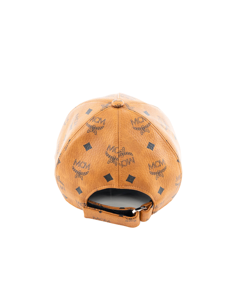 MCM CAP LOGO BROWN CALF 7310