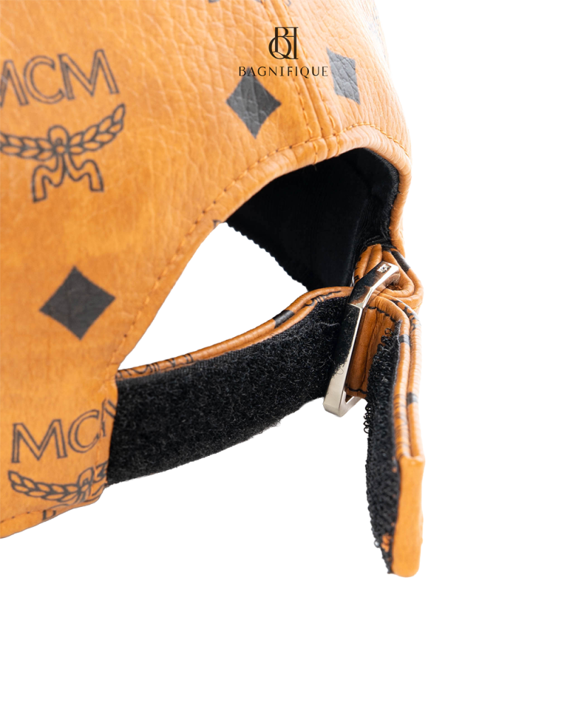 MCM CAP LOGO BROWN CALF 7313