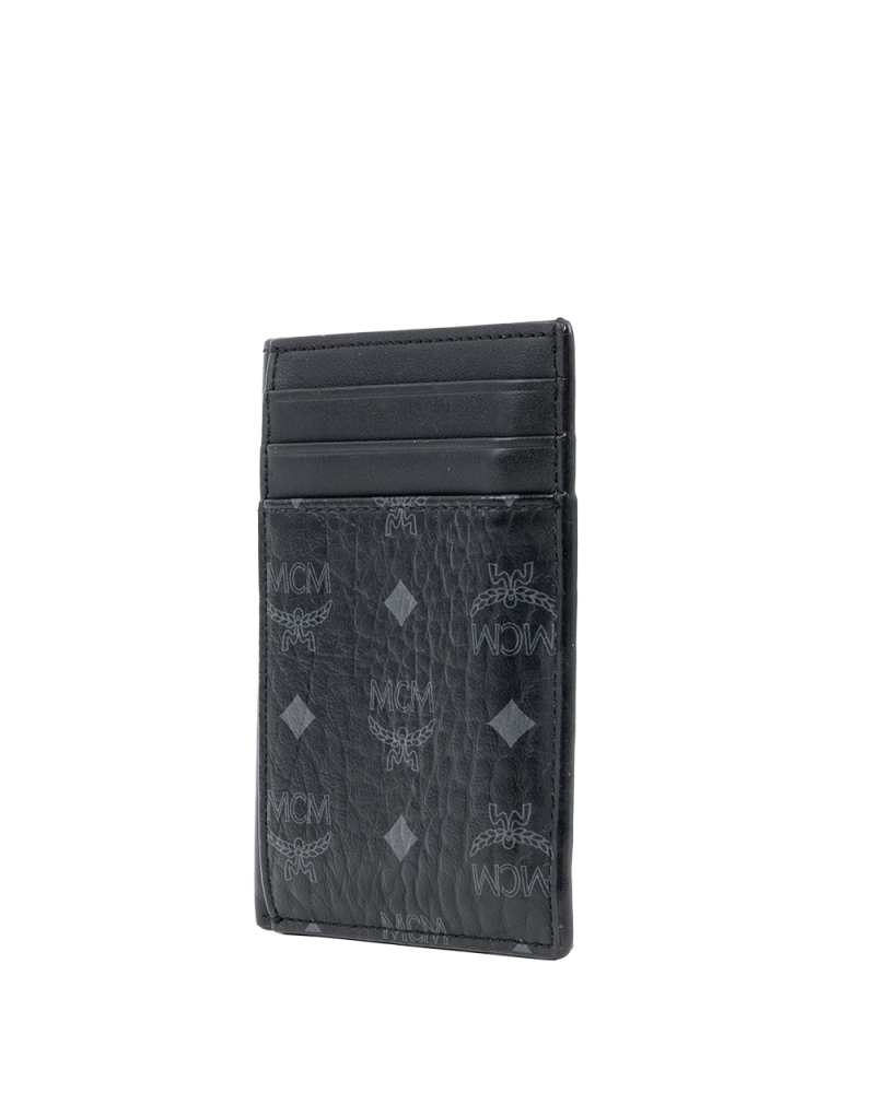 MCM CARD SLOT SHORT BLACK CALF 10112107 03601