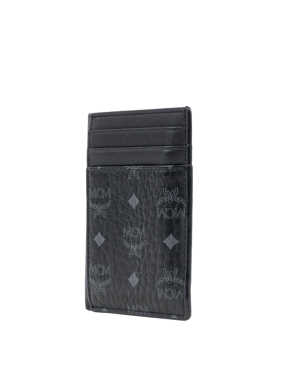 MCM CARD SLOT SHORT BLACK CALF 10112107 03601