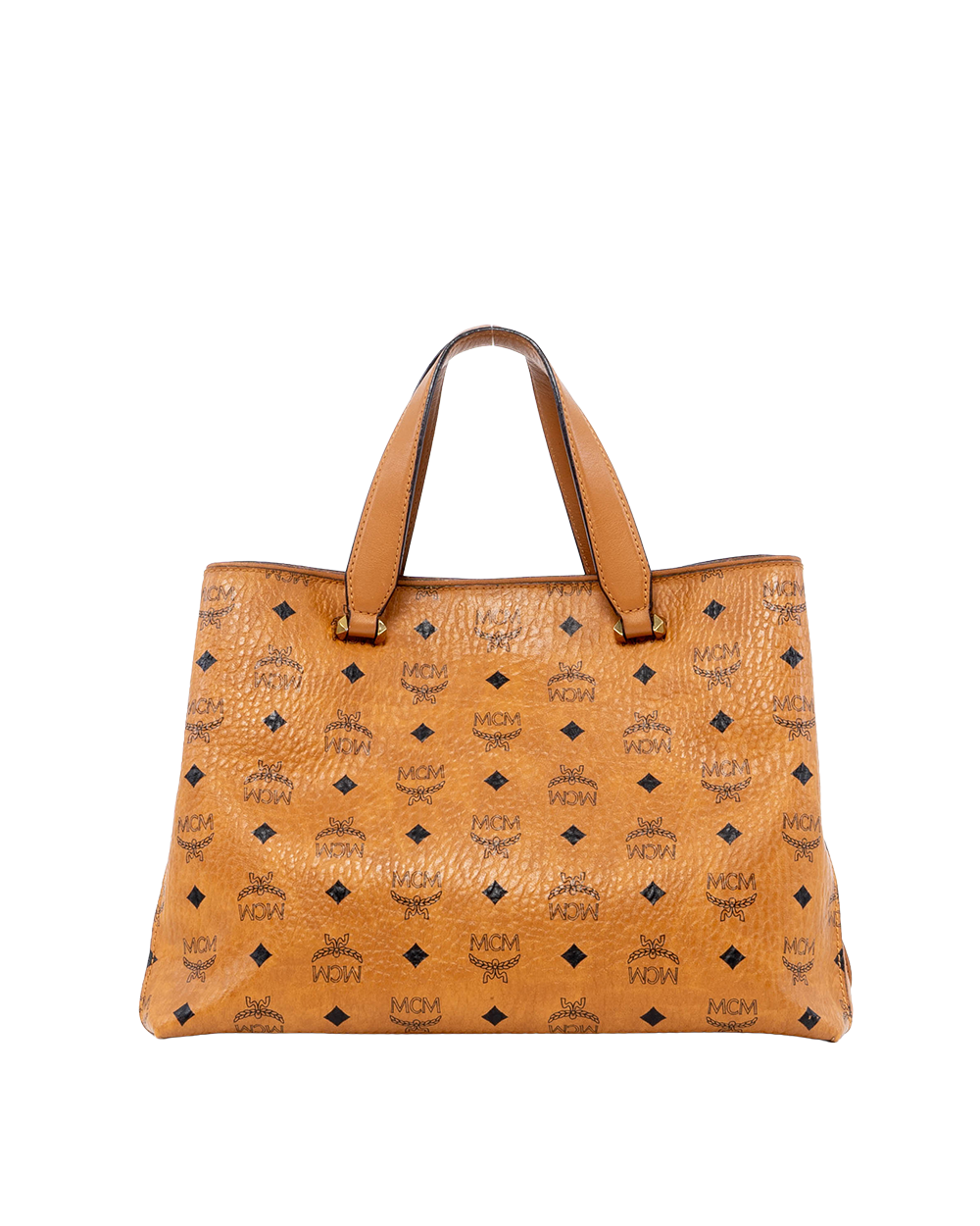 MCM ESSENTIAL TOTE BROWN CANVAS GHW 03048