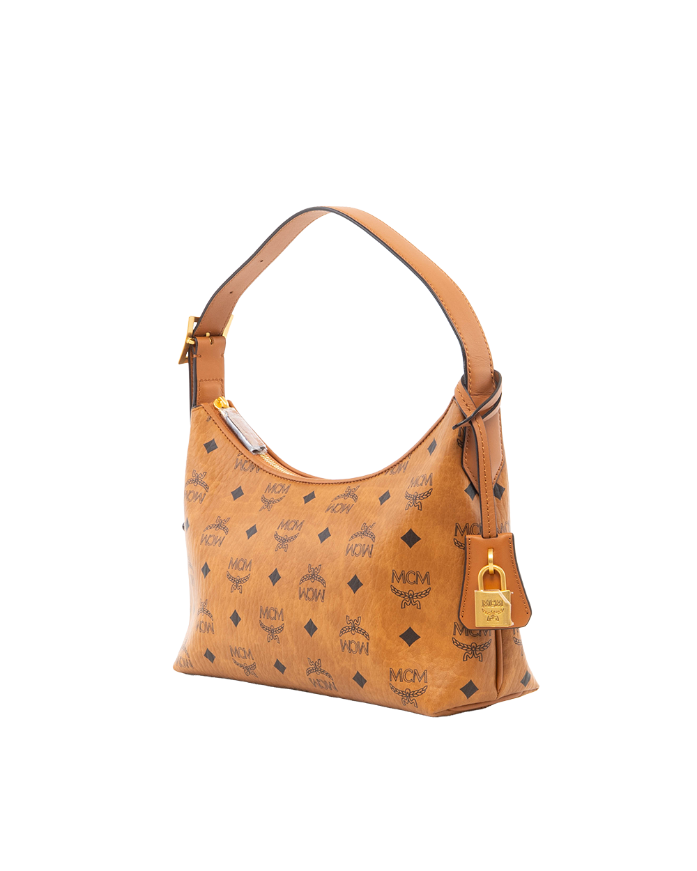 MCM HOBO BROWN CANVAS GHW 0253