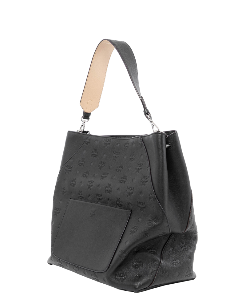 MCM KLARA LARGE BLACK MONOGRAM LEATHER SHW MWH95KM75BK001 4142