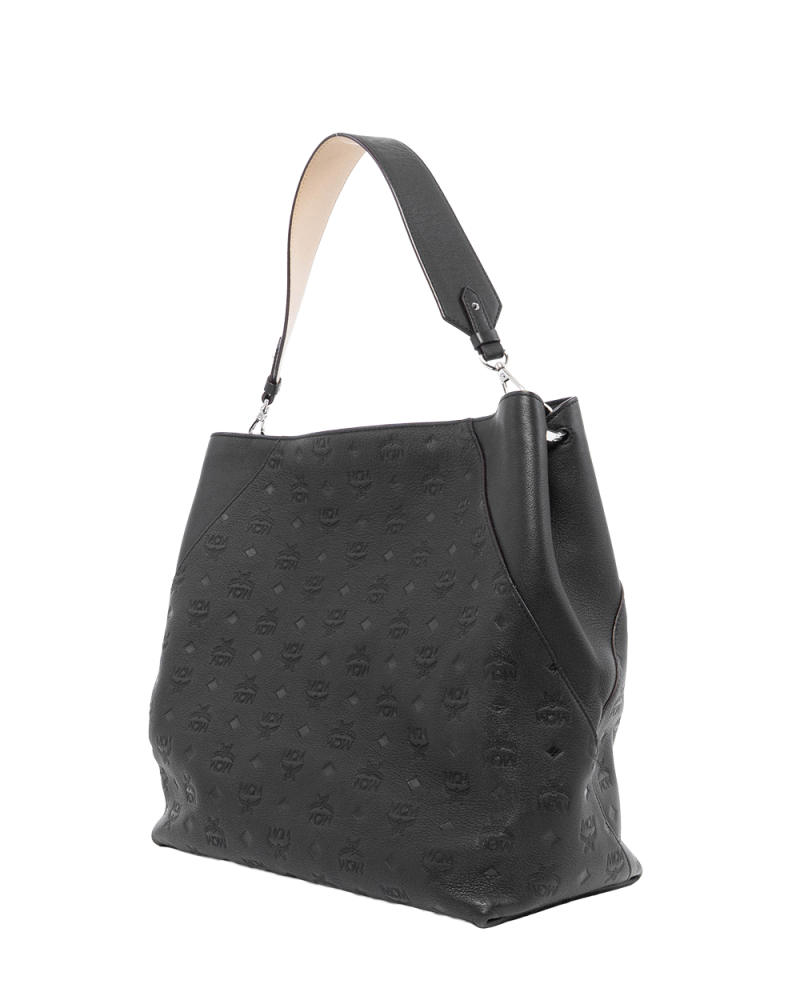 MCM KLARA LARGE BLACK MONOGRAM LEATHER SHW MWH95KM75BK001 4143