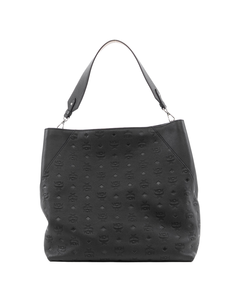 MCM KLARA LARGE BLACK MONOGRAM LEATHER SHW MWH95KM75BK001 4144