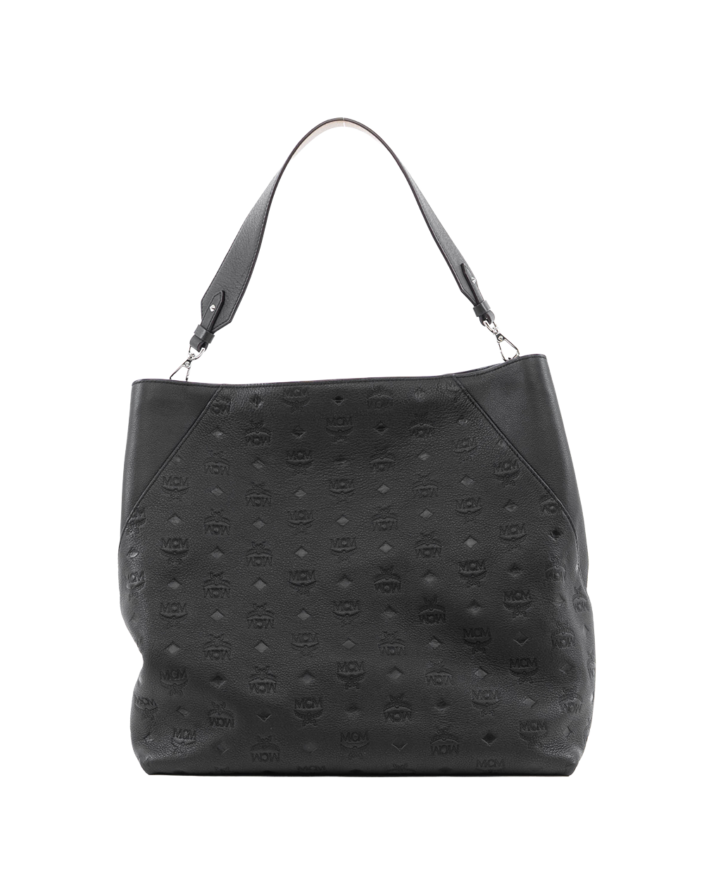 MCM KLARA LARGE BLACK MONOGRAM LEATHER SHW MWH95KM75BK001 4144