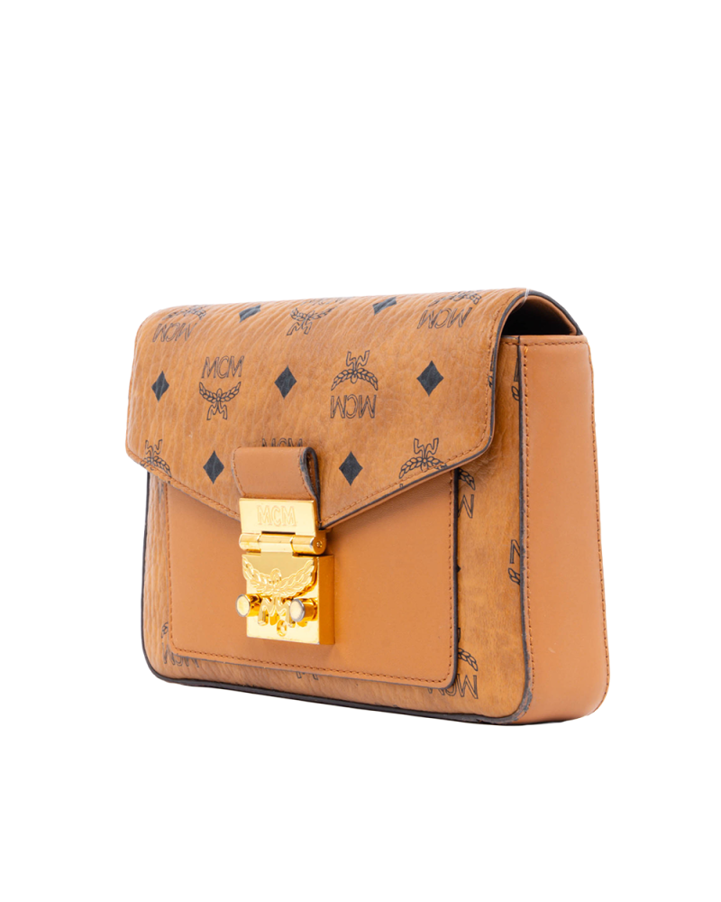 MCM MILLIE CROSSBODY BROWN CANVAS GHW 0215