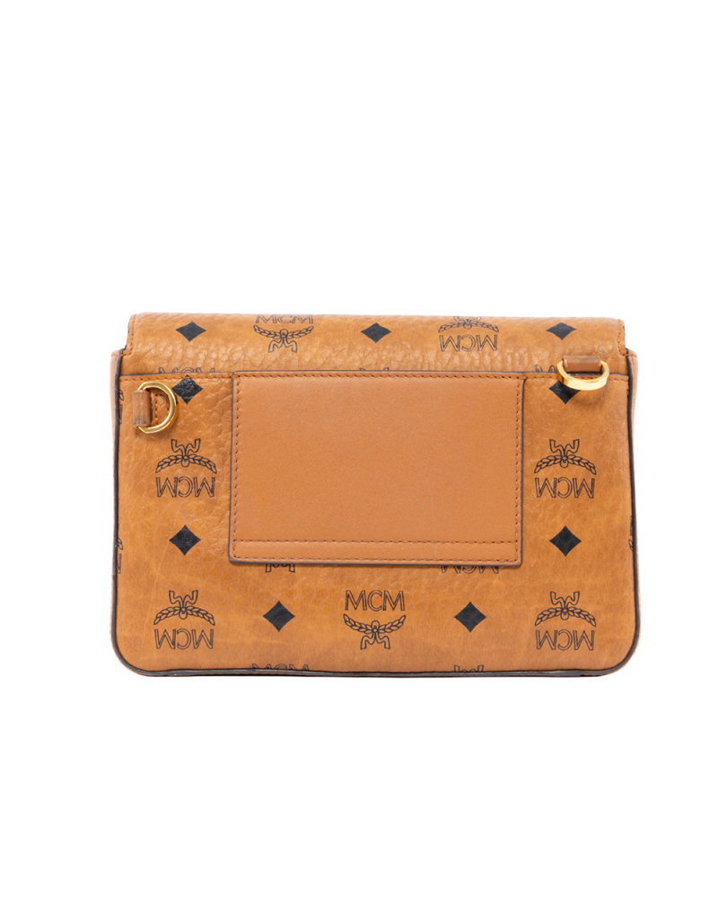 MCM MILLIE CROSSBODY BROWN CANVAS GHW 0217