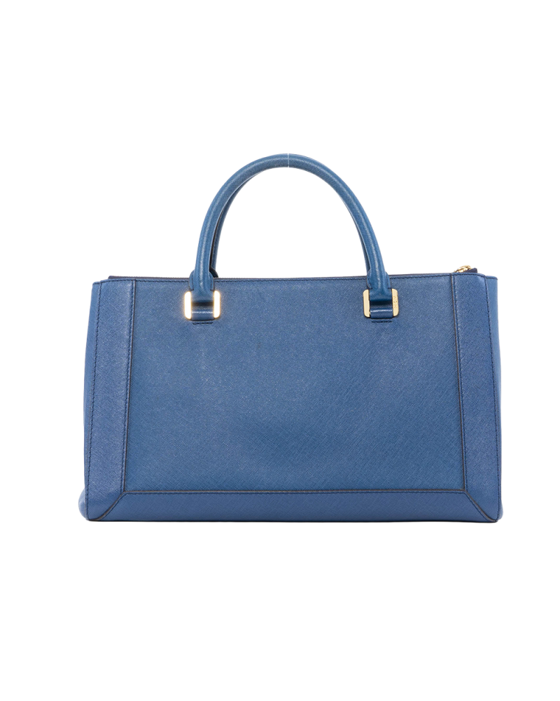 MCM NUOVO TOTE BLUE NAVY CALF GHW MWT 2ALN09 VY001 00546
