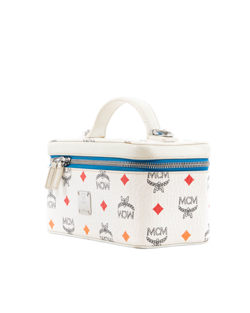 MCM ROCKSTAR VANITY WHITE BLUE CALF SHW MYZ9SSV60WA001 0430