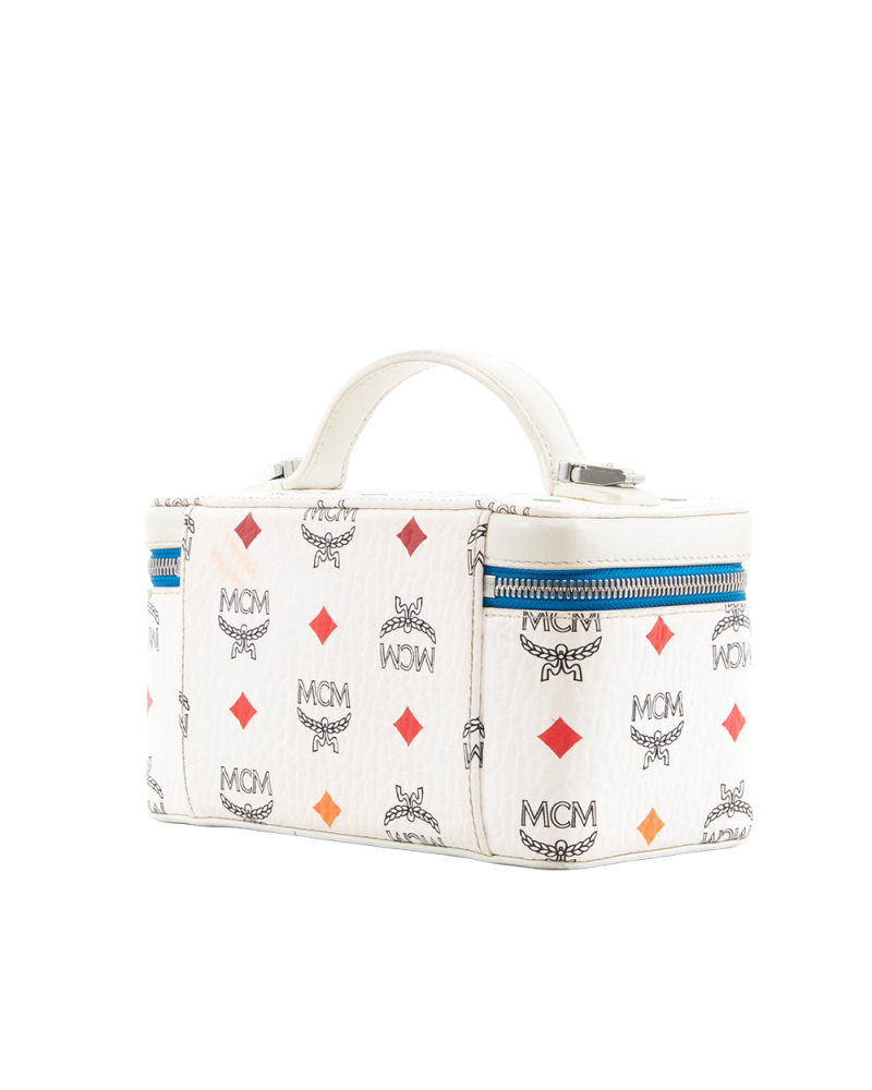 MCM ROCKSTAR VANITY WHITE BLUE CALF SHW MYZ9SSV60WA001 0431