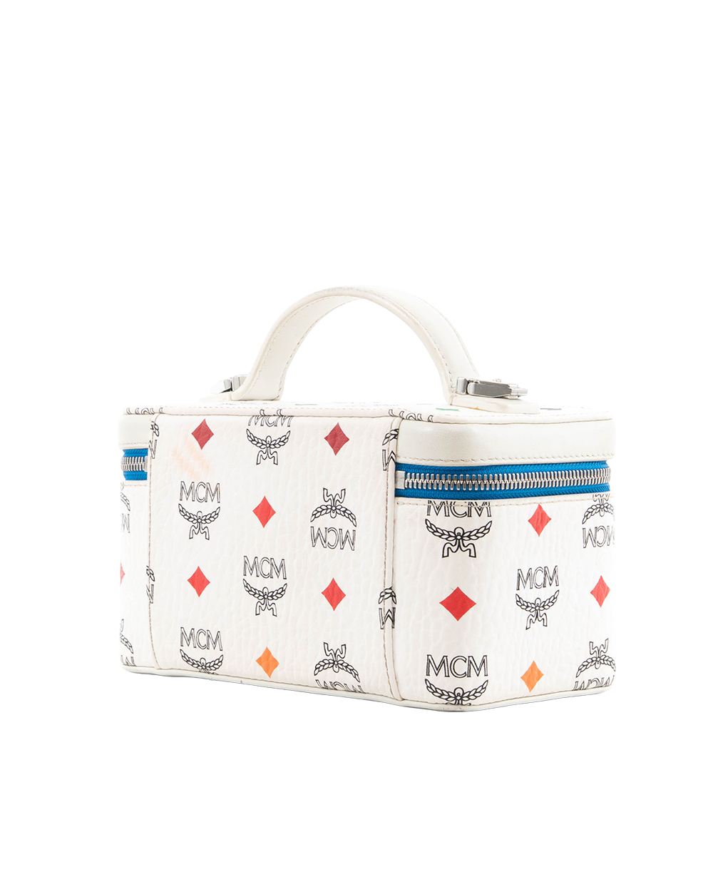 MCM ROCKSTAR VANITY WHITE BLUE CALF SHW MYZ9SSV60WA001 0431