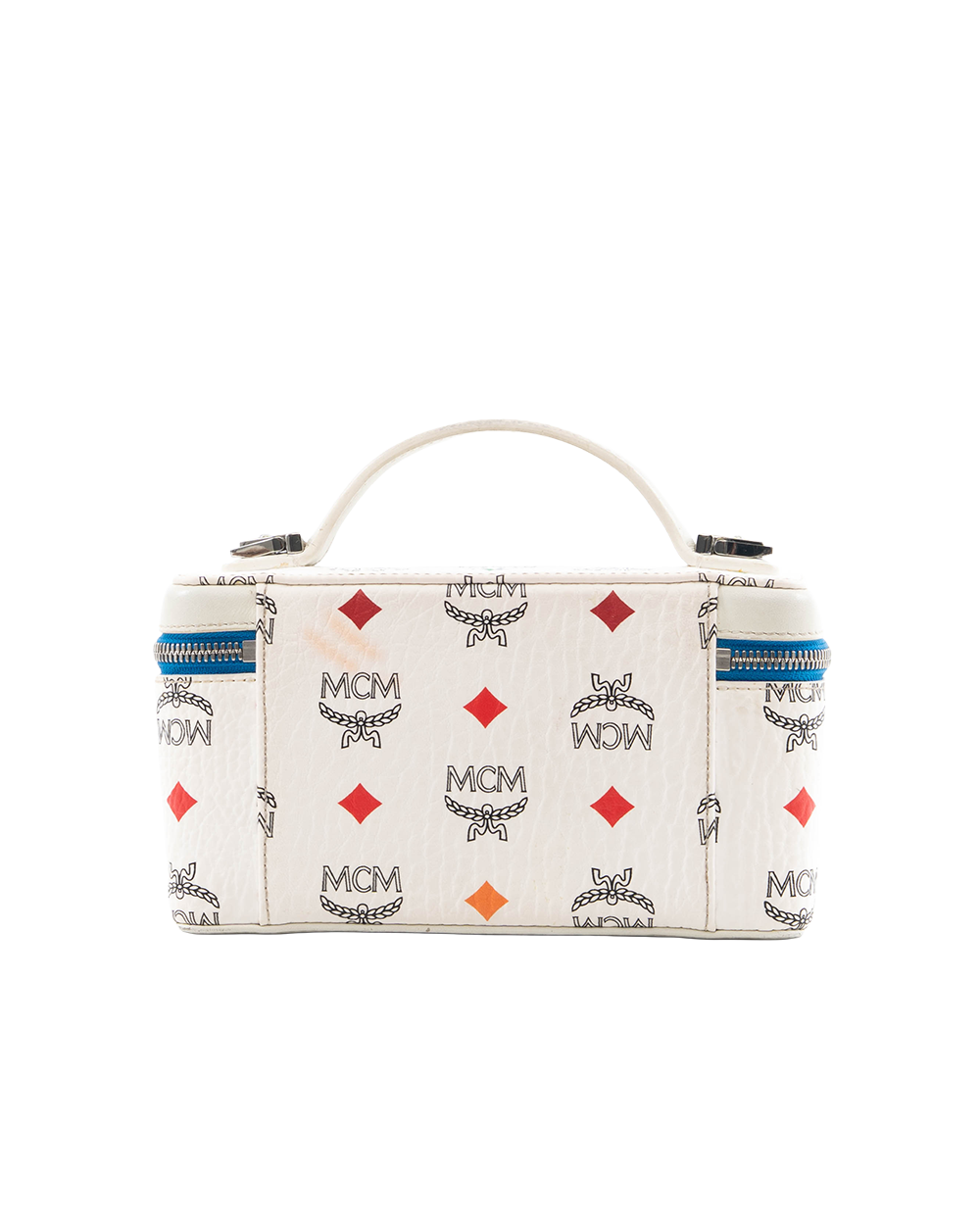 MCM ROCKSTAR VANITY WHITE BLUE CALF SHW MYZ9SSV60WA001 0432