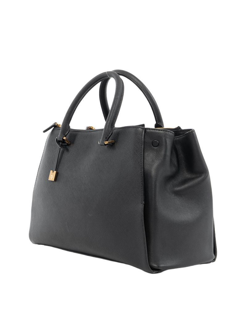 MCM TOTE BLACK SAFFIANO GHW MWT 4AED31 BK001 7369
