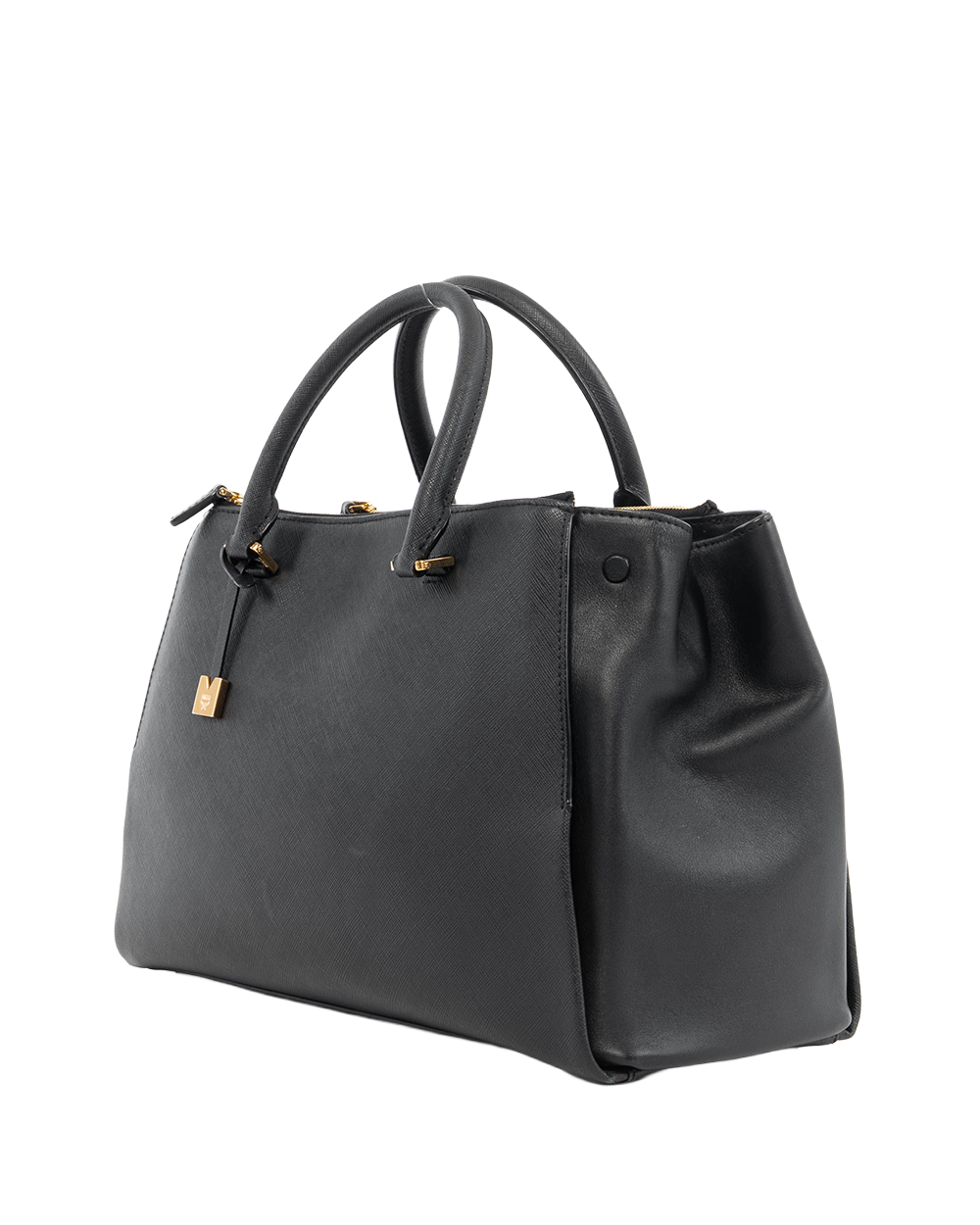 MCM TOTE BLACK SAFFIANO GHW MWT 4AED31 BK001 7369