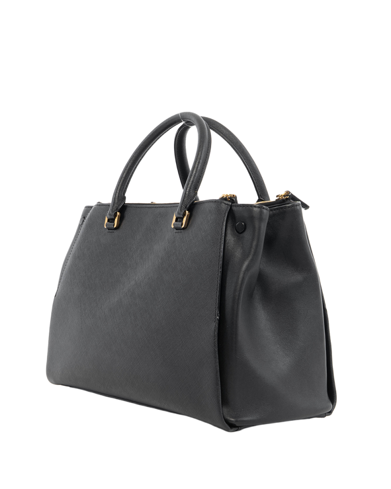 MCM TOTE BLACK SAFFIANO GHW MWT 4AED31 BK001 7370