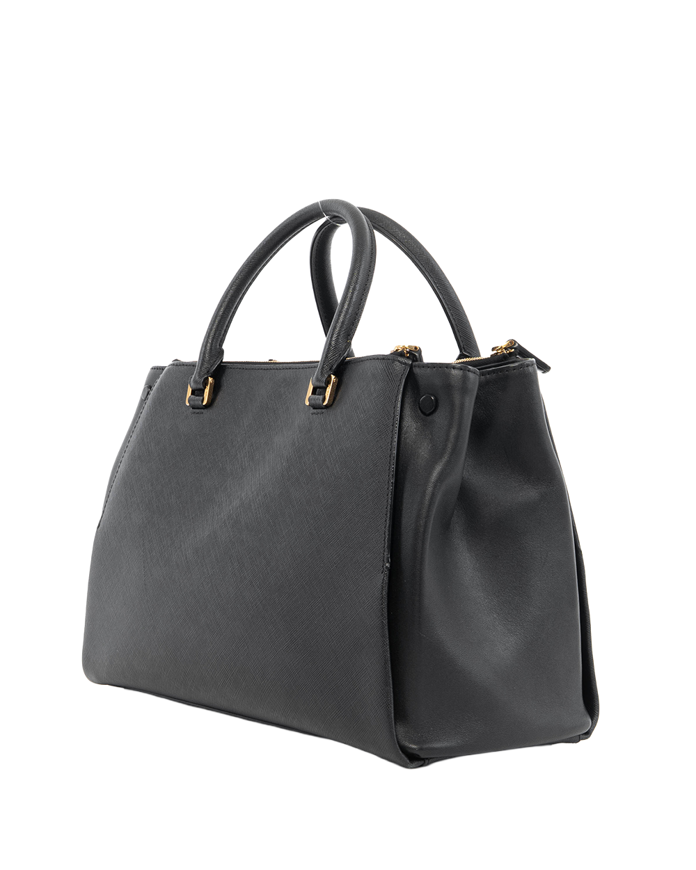 MCM TOTE BLACK SAFFIANO GHW MWT 4AED31 BK001 7370