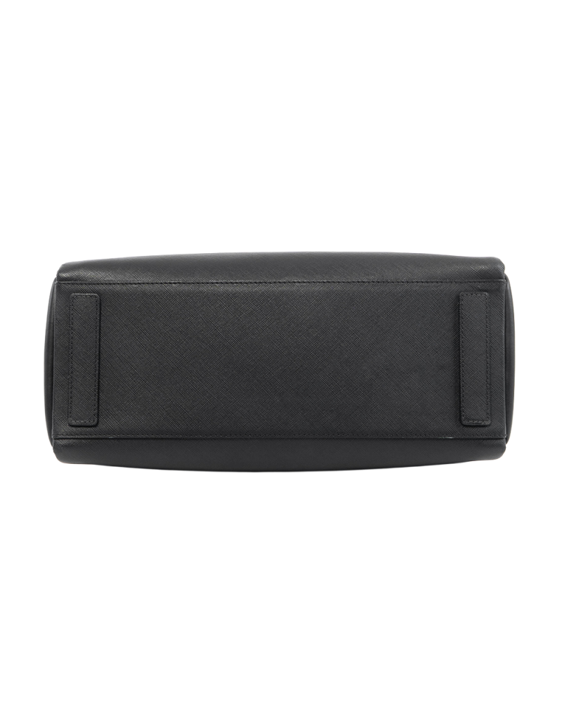 MCM TOTE BLACK SAFFIANO GHW MWT 4AED31 BK001 7376