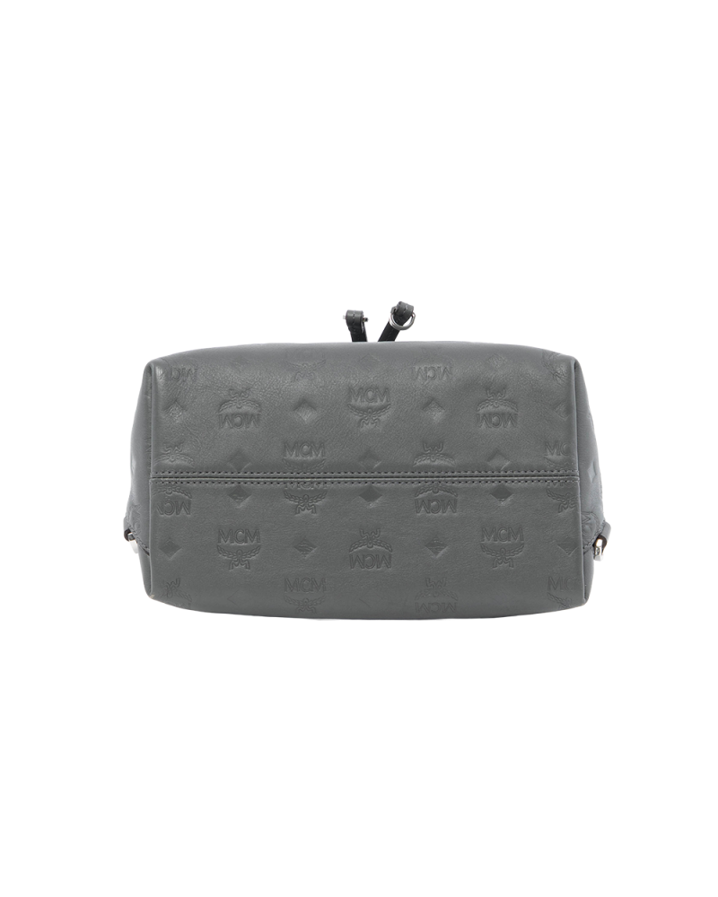 MCM VISETOS BACKPACK SMALL GRAY LEATHER SHW MWK9ASE03EC001 0208
