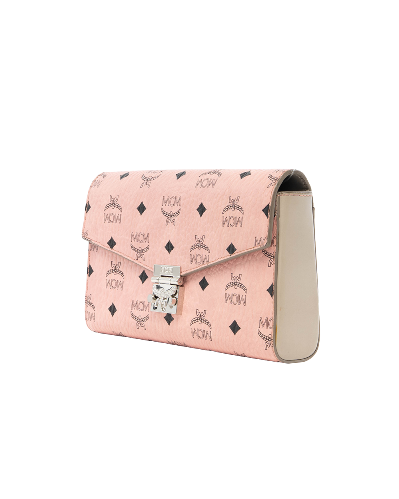 MCM WALLET ON CHAIN LONG PINK CANVAS SHW MWRBAFO01PZ001 7874