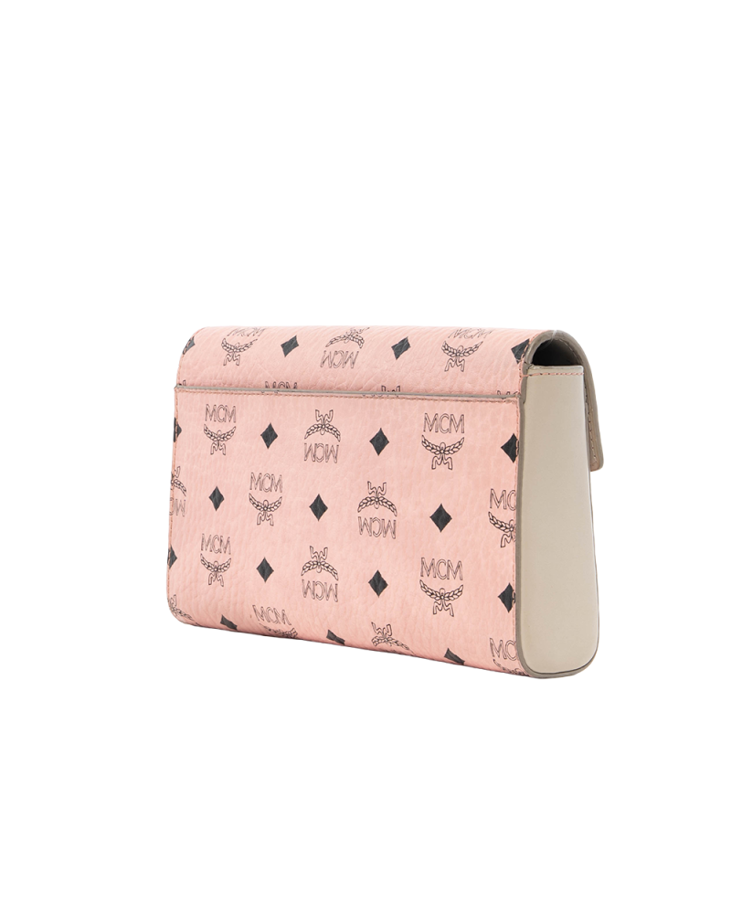 MCM WALLET ON CHAIN LONG PINK CANVAS SHW MWRBAFO01PZ001 7875