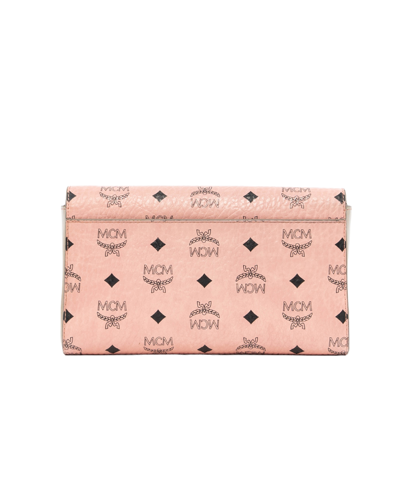 MCM WALLET ON CHAIN LONG PINK CANVAS SHW MWRBAFO01PZ001 7876
