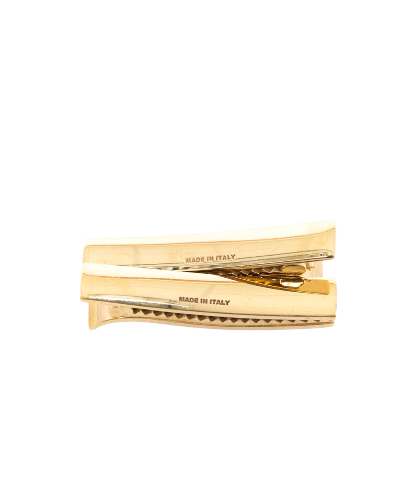 MIU MIU ENAMELED MATAL HAIR CLIPS WHITE GHW 5560