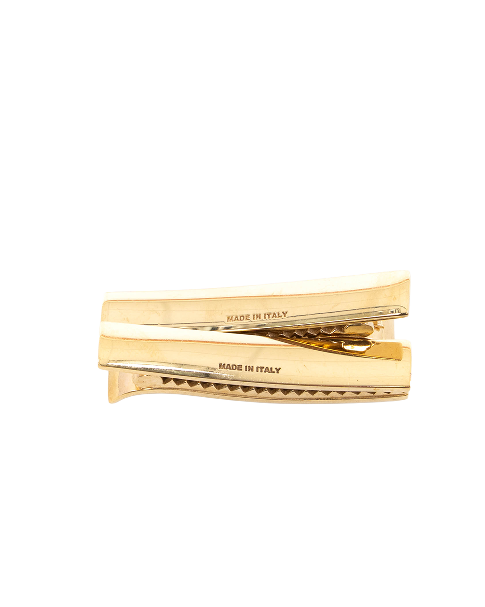 MIU MIU ENAMELED MATAL HAIR CLIPS WHITE GHW 5560