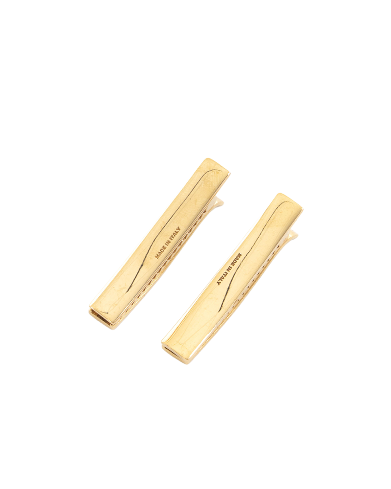 MIU MIU ENAMELED MATAL HAIR CLIPS WHITE GHW 5562